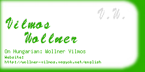 vilmos wollner business card
